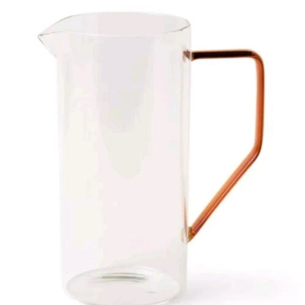 Good Citizen Coffee Co. Glass Tea Pitcher With Amber Handle, 2L, New